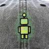 imageDALIX Robot Embroidered Glow in The Dark Hat Dad Hat Cotton Baseball CapWashed Black