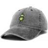 imageDALIX Robot Embroidered Glow in The Dark Hat Dad Hat Cotton Baseball CapWashed Black