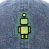 imageDALIX Robot Embroidered Glow in The Dark Hat Dad Hat Cotton Baseball CapWashed Navy Blue