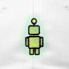 imageDALIX Robot Embroidered Glow in The Dark Hat Dad Hat Cotton Baseball CapWhite
