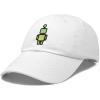 imageDALIX Robot Embroidered Glow in The Dark Hat Dad Hat Cotton Baseball CapWhite