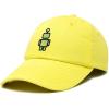 imageDALIX Robot Embroidered Glow in The Dark Hat Dad Hat Cotton Baseball CapYellow
