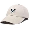 imagePanda Face On A Hat Mens Womens Embroidered Baseball CapBeige