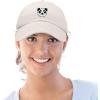imagePanda Face On A Hat Mens Womens Embroidered Baseball CapBeige
