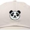 imagePanda Face On A Hat Mens Womens Embroidered Baseball CapBeige