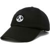 imagePanda Face On A Hat Mens Womens Embroidered Baseball CapBlack