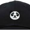 imagePanda Face On A Hat Mens Womens Embroidered Baseball CapBlack