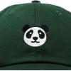 imagePanda Face On A Hat Mens Womens Embroidered Baseball CapDark Green