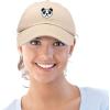 imagePanda Face On A Hat Mens Womens Embroidered Baseball CapKhaki