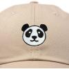 imagePanda Face On A Hat Mens Womens Embroidered Baseball CapKhaki