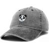 imagePanda Face On A Hat Mens Womens Embroidered Baseball CapWashed Black