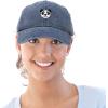 imagePanda Face On A Hat Mens Womens Embroidered Baseball CapWashed Navy Blue