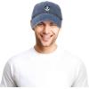 imagePanda Face On A Hat Mens Womens Embroidered Baseball CapWashed Navy Blue