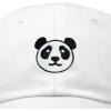 imagePanda Face On A Hat Mens Womens Embroidered Baseball CapWhite