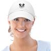imagePanda Face On A Hat Mens Womens Embroidered Baseball CapWhite
