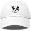imagePanda Face On A Hat Mens Womens Embroidered Baseball CapWhite