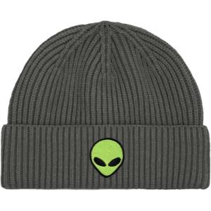 imageDALIX Alien Fisherman Beanie Hat Winter Knit Cuffed Watch Cap MensAsphalt Gray