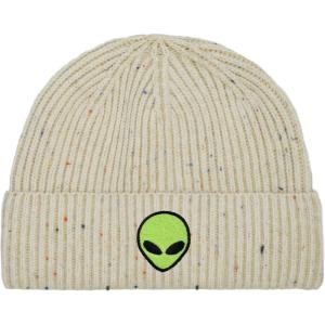 imageDALIX Alien Fisherman Beanie Hat Winter Knit Cuffed Watch Cap MensBeige