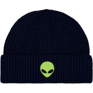 imageDALIX Alien Fisherman Beanie Hat Winter Knit Cuffed Watch Cap MensNavy Blue