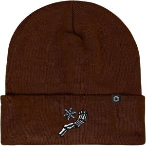 imageDALIX Chill Touch Embroidered Skeleton Winter Beanie Hat Knit Cap Cold Weather MensBrown