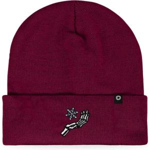 imageDALIX Chill Touch Embroidered Skeleton Winter Beanie Hat Knit Cap Cold Weather MensMaroon