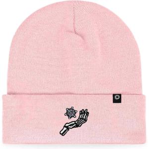 imageDALIX Chill Touch Embroidered Skeleton Winter Beanie Hat Knit Cap Cold Weather MensPink