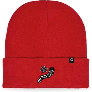 imageDALIX Chill Touch Embroidered Skeleton Winter Beanie Hat Knit Cap Cold Weather MensRed