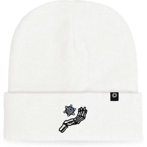 imageDALIX Chill Touch Embroidered Skeleton Winter Beanie Hat Knit Cap Cold Weather MensWhite