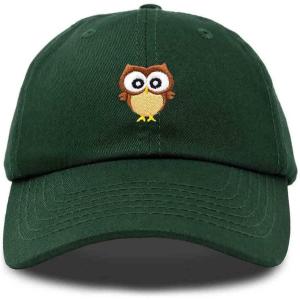 imageDALIX Cute Owl Embroidered Dad Cap Cotton Baseball Hat WomenDark Green