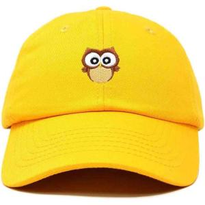 imageDALIX Cute Owl Embroidered Dad Cap Cotton Baseball Hat WomenGold