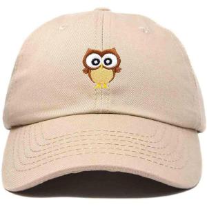 imageDALIX Cute Owl Embroidered Dad Cap Cotton Baseball Hat WomenKhaki