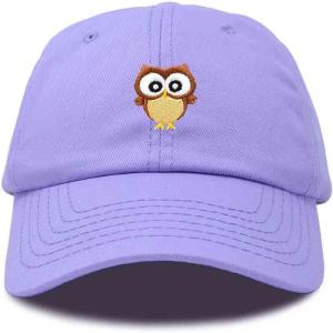 imageDALIX Cute Owl Embroidered Dad Cap Cotton Baseball Hat WomenLavender