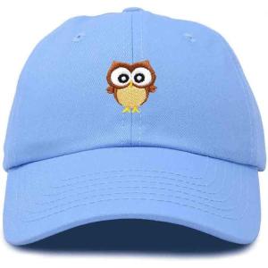 imageDALIX Cute Owl Embroidered Dad Cap Cotton Baseball Hat WomenLight Blue
