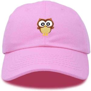 imageDALIX Cute Owl Embroidered Dad Cap Cotton Baseball Hat WomenLight Pink