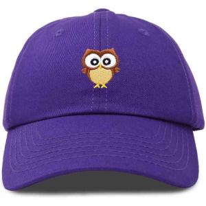 imageDALIX Cute Owl Embroidered Dad Cap Cotton Baseball Hat WomenPurple