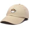 imageDALIX Cappuccino Hat Coffee Cup Womens Baseball CapKhaki