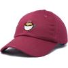 imageDALIX Cappuccino Hat Coffee Cup Womens Baseball CapMaroon