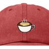 imageDALIX Cappuccino Hat Coffee Cup Womens Baseball CapWashed Red