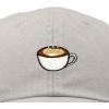 imageDALIX Cappuccino Hat Coffee Cup Womens Baseball CapWashed Stone White