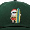 imageDALIX Christmas Surfing Santa Baseball Cap Embroidered HatDarkgreen