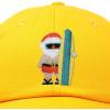 imageDALIX Christmas Surfing Santa Baseball Cap Embroidered HatGold