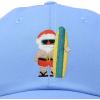 imageDALIX Christmas Surfing Santa Baseball Cap Embroidered HatLightblue