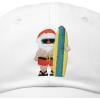 imageDALIX Christmas Surfing Santa Baseball Cap Embroidered HatWhite