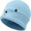 imageDALIX Embroidered Astronaut Beanie Cap Cuffed Knit Hat Men WomenBaby Blue