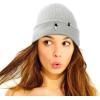 imageDALIX Embroidered Astronaut Beanie Cap Cuffed Knit Hat Men WomenLight Gray