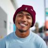 imageDALIX Embroidered Astronaut Beanie Cap Cuffed Knit Hat Men WomenMaroon