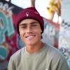 imageDALIX Embroidered Astronaut Beanie Cap Cuffed Knit Hat Men WomenMaroon