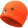 imageDALIX Embroidered Astronaut Beanie Cap Cuffed Knit Hat Men WomenNeon Orange