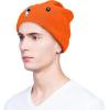 imageDALIX Embroidered Astronaut Beanie Cap Cuffed Knit Hat Men WomenNeon Orange