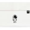 imageDALIX Embroidered Astronaut Beanie Cap Cuffed Knit Hat Men WomenWhite